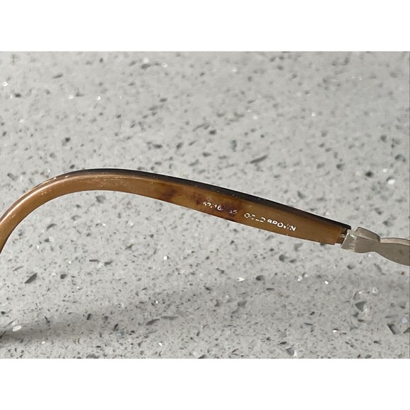 Joan Collins 9731 Gold Brown Eyeglasses FRAMES ONLY 52-16-135 oval full rim - Picture 10 of 16